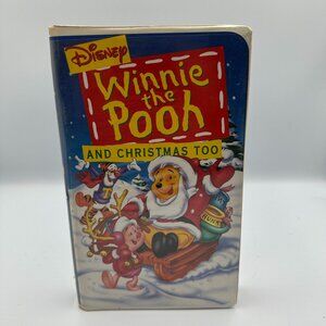 Disney Winnie The Pooh And Christmas Too VHS 1996 Animated Holiday Movie NR
